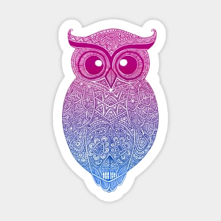 Gradient Owl Sticker